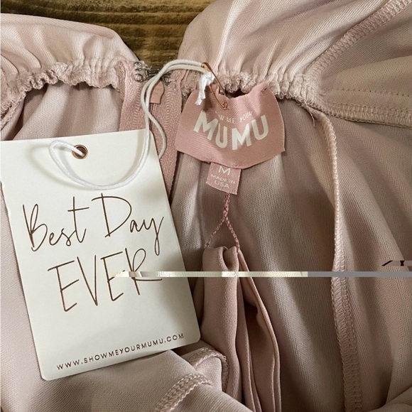 Show Me Your Mumu Jenn Maxi Dress Dusty Pink Bridesmaid M NWT Wedding Guest - Picture 5 of 10